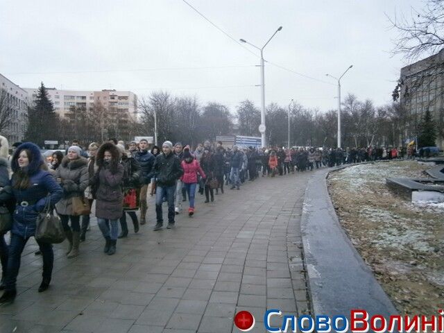 У Луцьку студенти вимагали виступити ректорів місцевих вузів