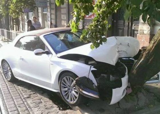 іноземці машиною знесли дерево