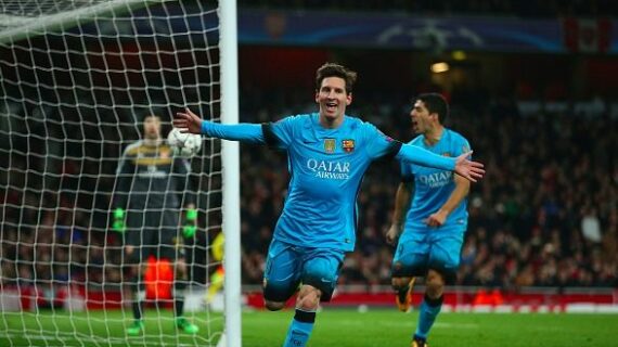 Арсенал Барселона: дубль Месси і победа на выезде (+ВИДЕО)