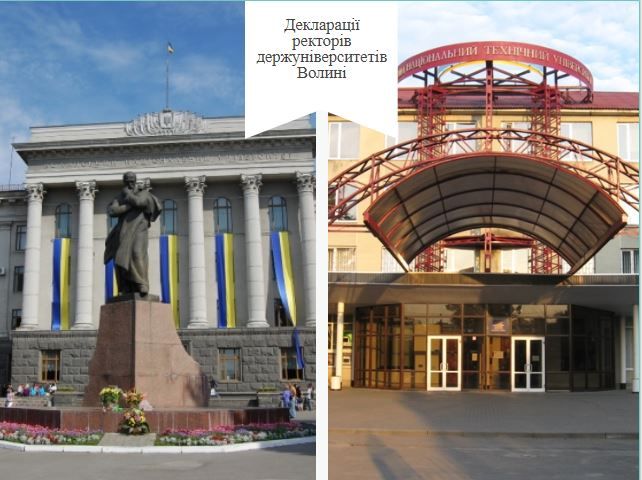 Що мають ректори університетів на Волині?