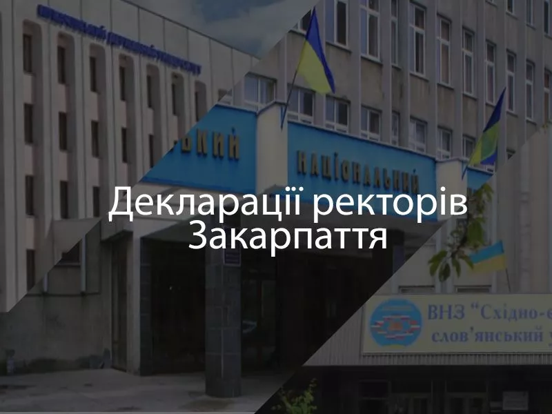 Декларації ректорів Закарпаття: хто скільки заробляє та якими статками володіє?