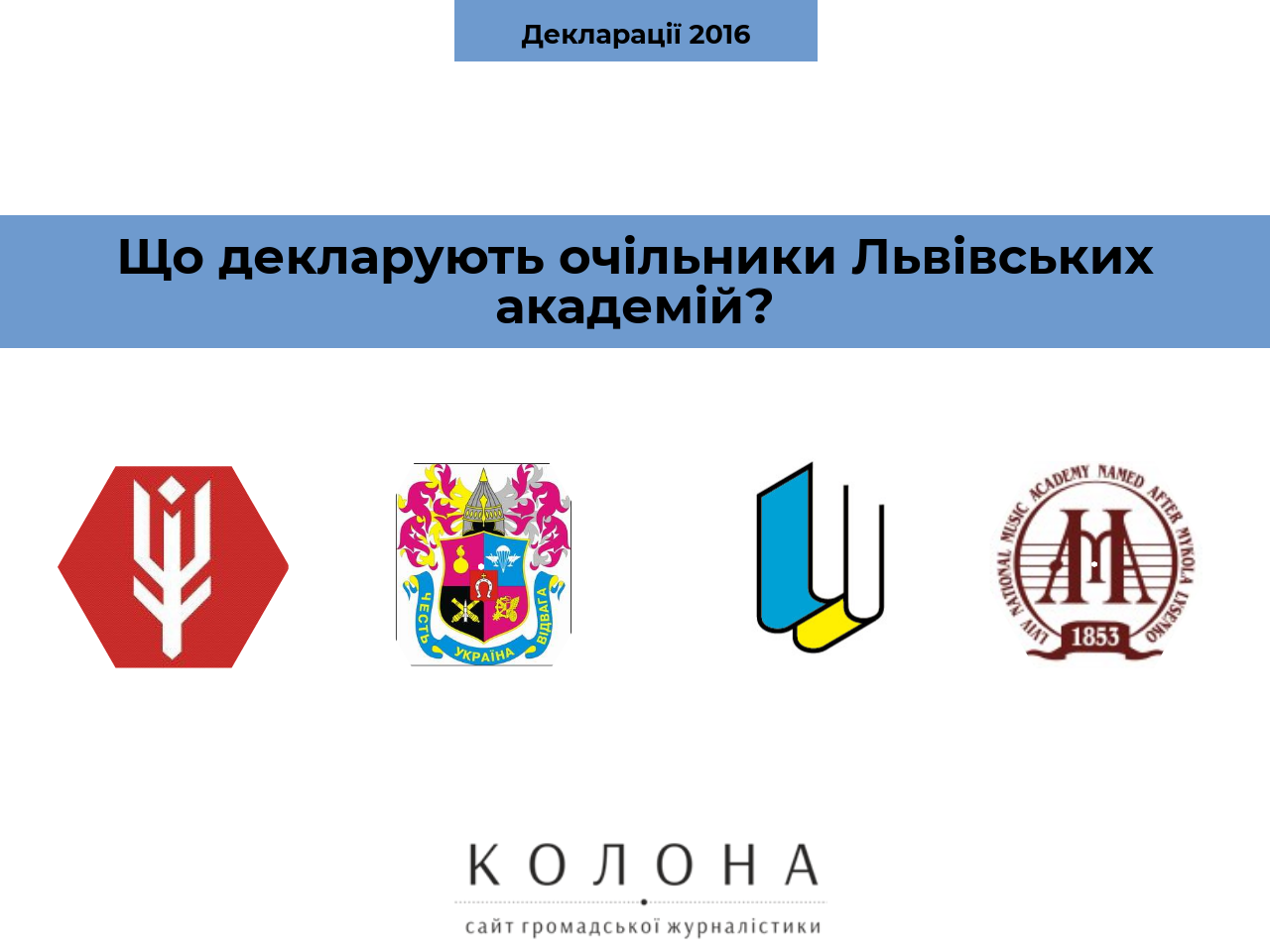 Статки та доходи очільників Львівських академій [Інфографіка]