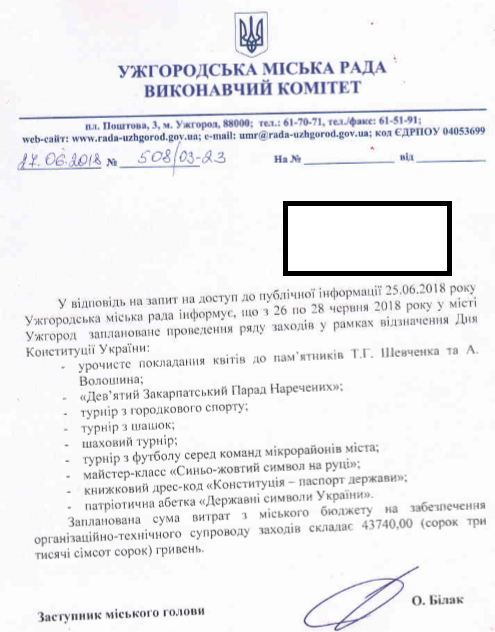 День Конституції Ужгород 2018